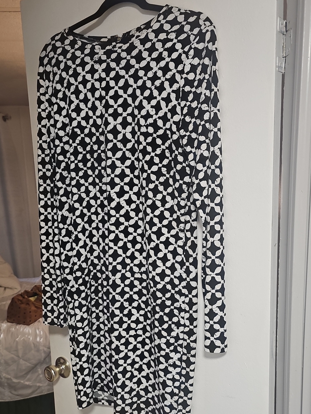 Michael Kors Black & White Geometric Print Women's Skirt
